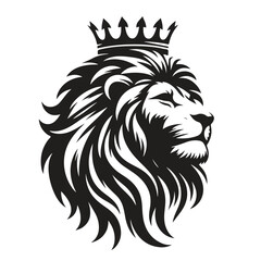 lion Silhouette vector white back ground