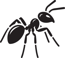 Ant Silhouette for Art Illustration, Logo, Pictogram, Website, or Graphic Design Element. Vector Illustration