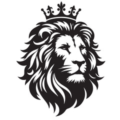 lion Silhouette vector white back ground