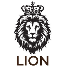 lion Silhouette vector white back ground