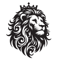 Fototapeta premium lion Silhouette vector white back ground