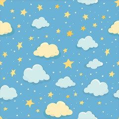 seamless background with clouds