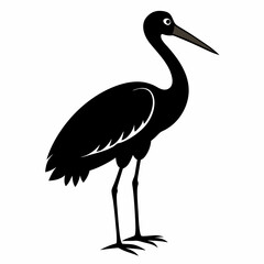 Obraz premium Stork Black silhouette