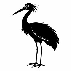 Stork Black silhouette