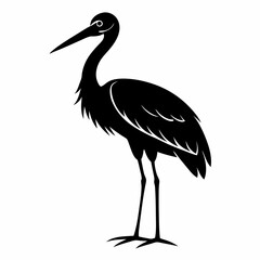 Stork Black silhouette