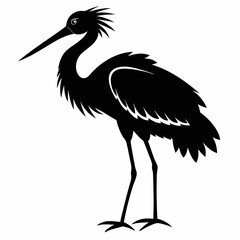 Stork Black silhouette