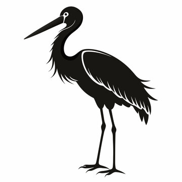recommend clip art: Stork Black silhouette