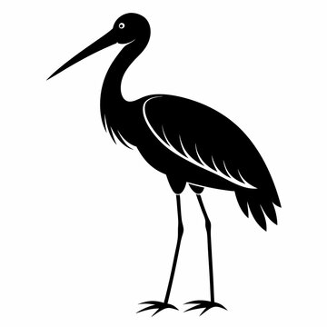 recommend clip art: Stork Black silhouette