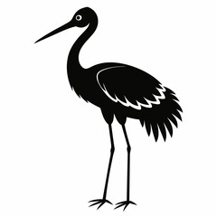 Fototapeta premium Stork Black silhouette