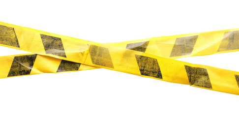 Construction ribbon isolated on transparent background