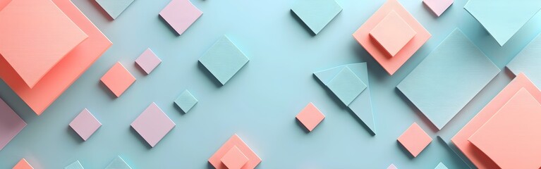 Luminous Fragments Geometric abstract background wallpaper