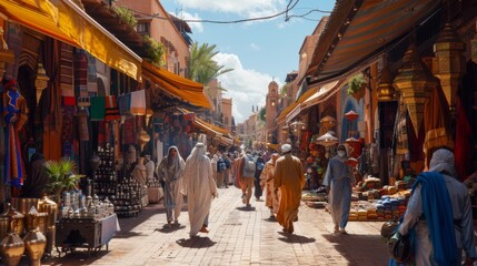 Obraz premium Marrakech Medina Historic city views and traditional architecture