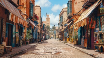 Fototapeta premium Marrakech Medina Historic city views and traditional architecture