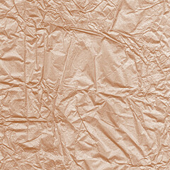 Kraft paper texture.Craft wrapping paper. The texture of a flat crumpled sheet of cellulose products. Old tattered page surface background. Eco-friendly empty aged recyclable packaging.