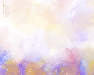 Abstract splashed watercolor background. Design for your cover, date, postcard, banner, logo.