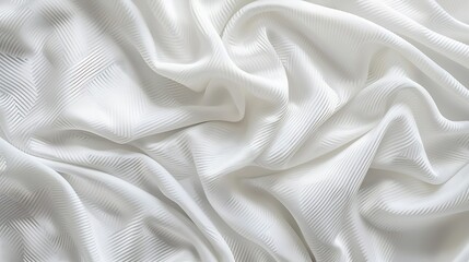 Obraz premium White sports clothing fabric football shirt jersey texture abstract background : Generative AI