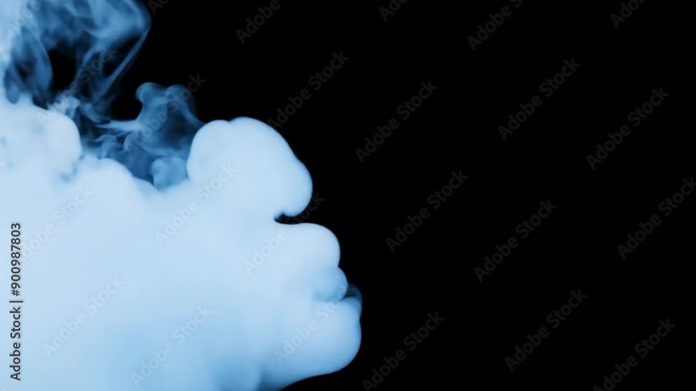 Poster realistic dry ice smoke clouds for creative compositing in dark environments generative ai