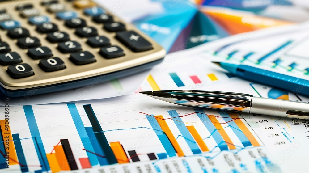 Aufkleber statistical analysis of financial data analyzing business and investment charts accounting finance a