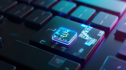 DeFi Decentralized Finance  blockchainbased form of finance that does not rely on central financial intermediaries technology concept button on keyboard : Generative AI