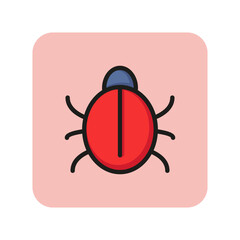 Bedbug line icon. Insect, infection, pest. Allergy concept. Vector illustration can be used for topics like fauna, agriculture, healthcare