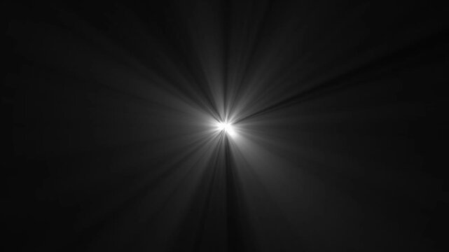 White light beams on black background. Centered white light beams on black background. Light animation.
Abstract loop center flickering glow colorful star optical flare shine light ray animation,
