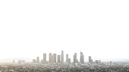 Cityscape of Los Angeles California USA isolated on white background : Generative AI