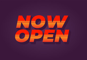 Now open. Text effect in 3D style with good colors