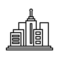 black and white building