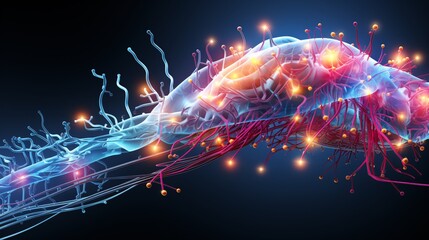 A digital illustration of the brain's motor and sensory cortex