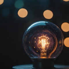 light bulb in the dark