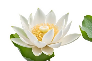 American lotus flower white background, AI Generated