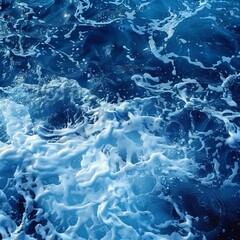 Obraz premium Dynamic Sea Water Texture with Foamy Waves