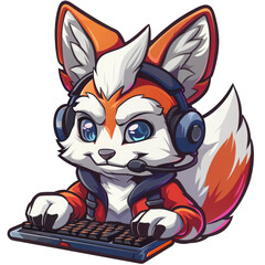 Obraz premium Digital Denizen: Foxy Focus
