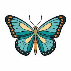 Butterfly vector art Illustration on white background