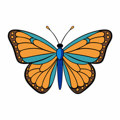 Butterfly vector art Illustration on white background
