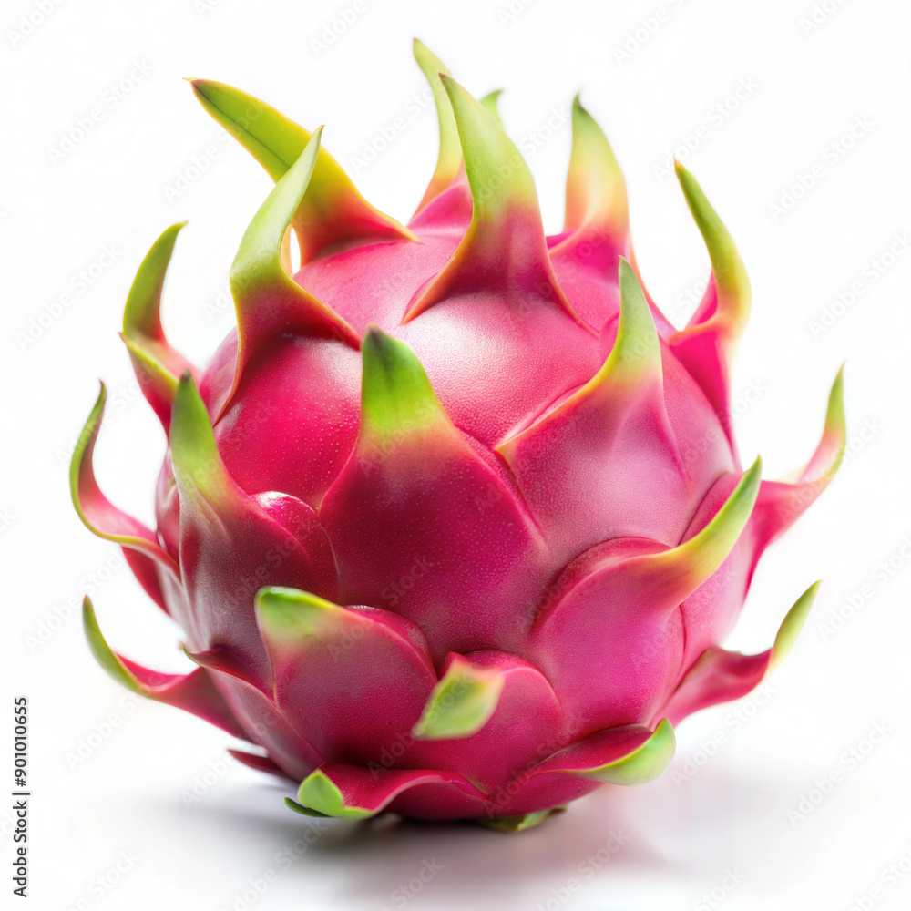 Canvas Prints Ripe Dragon Fruit (Pitaya) Isolated on White Background