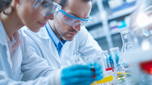 Scientists in lab working on mRNA vaccine development