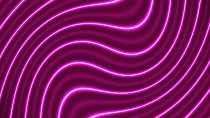 Neon effect curve line technology wavy illustration background.