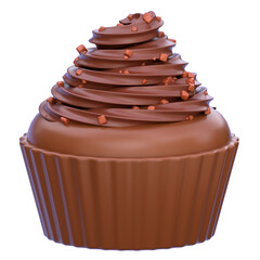 3d icon Cupcake, 3d illustration, 3d element, 3d rendering.