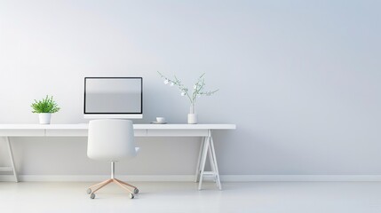 A high-tech design studio with AI tools and a lively setting, perfect for creative and technological advancements. Portrait photo, Commercial photography, Natural soft pale skin.