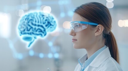 An innovative smart office with machine learning and data analysis, creating a collaborative and forward-thinking atmosphere