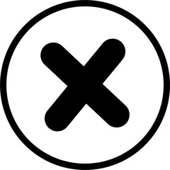 Obraz premium Vector Close Glyph Icon Design