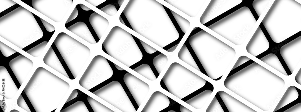 Aufkleber abstract geometric black and white lines and overlapping luxury pattern stripes. vector illustration