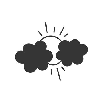 recommend clip art: Sunbeam Shine through the Clouds Doodle Illustration. Hand drawn hope symbol. Overcast weather icon. Isolated vector art in sketch style