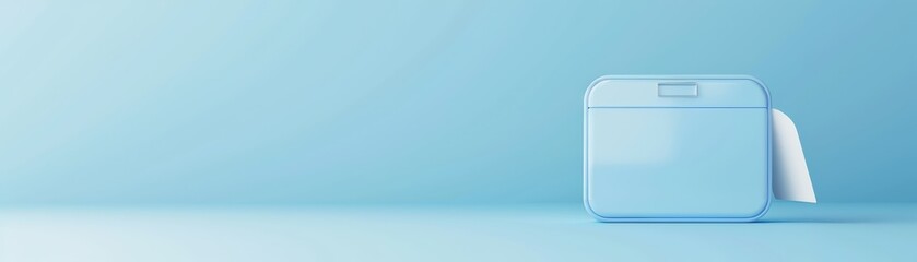 A minimalist blue folder on a pastel backdrop, perfect for showcasing document organization and digital workspace concepts.