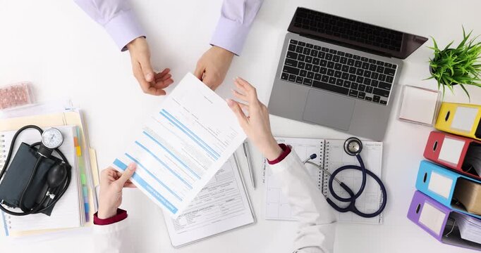 Doctor gives health insurance claim to male patient