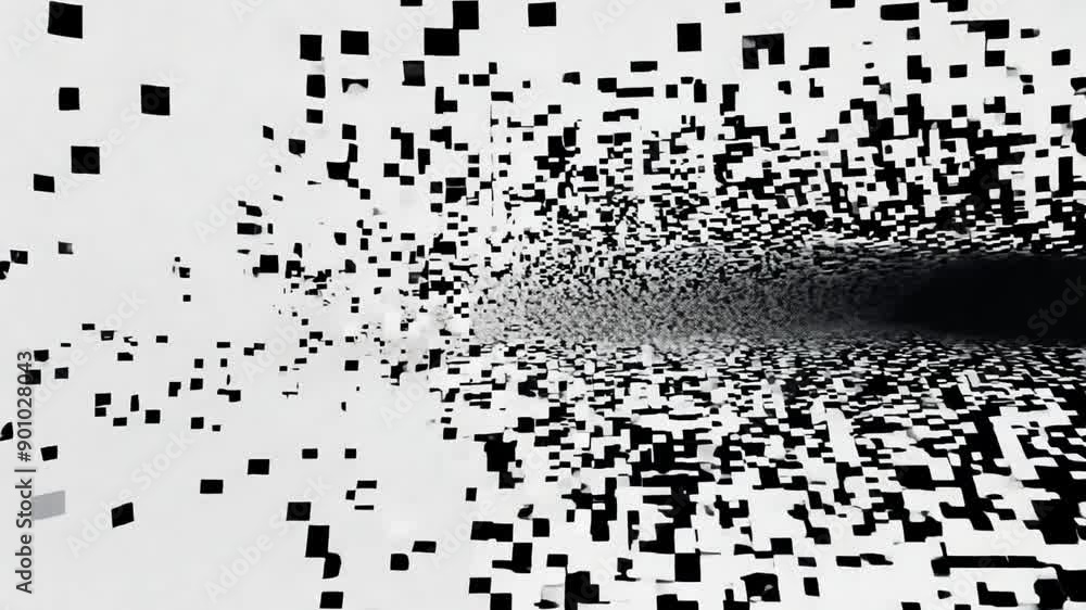 Poster abstract glitchy dot background generative ai