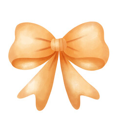 golden bow isolated on white background