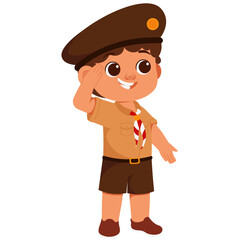 Boy Scout Salute Illustration