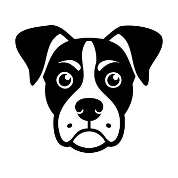 recommend clip art: A silhouette dog head and face logo icon symbol vector graphic illustration